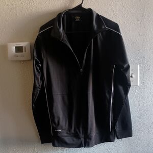 Athletic Works Black Jacket with Grey And White Details